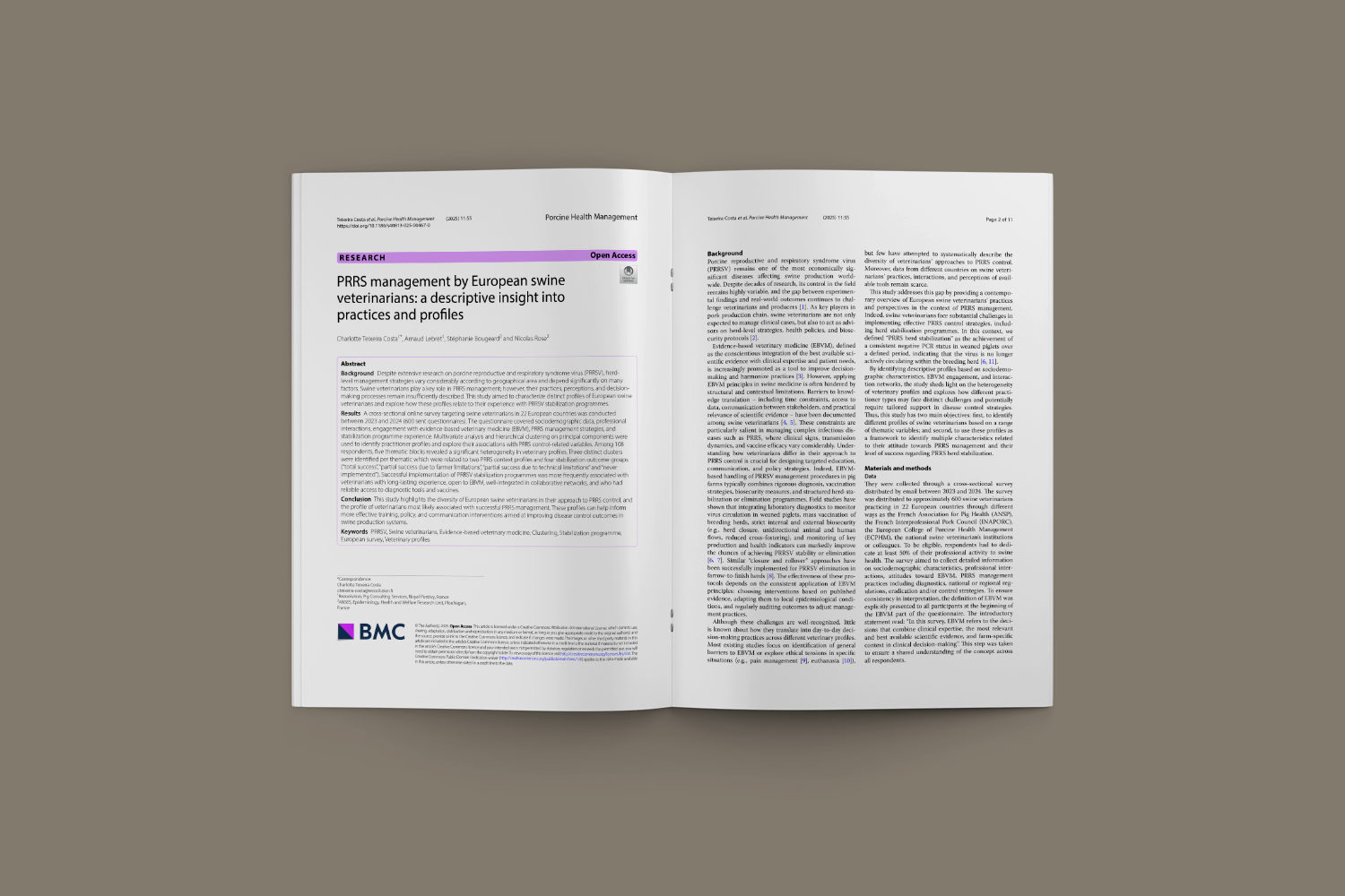 Veterinarian profiles associated with PRRS stabilization success